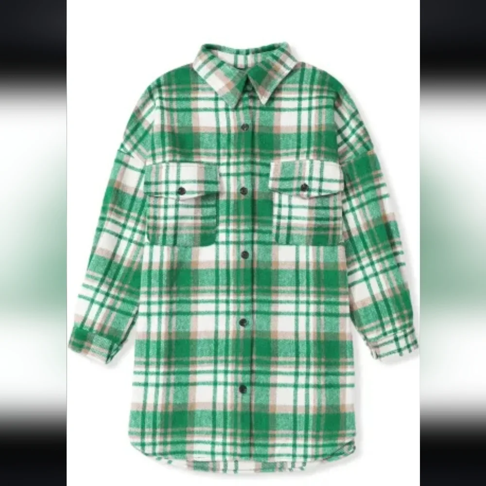 New Green Plaid shacket - Picture 6 of 17
